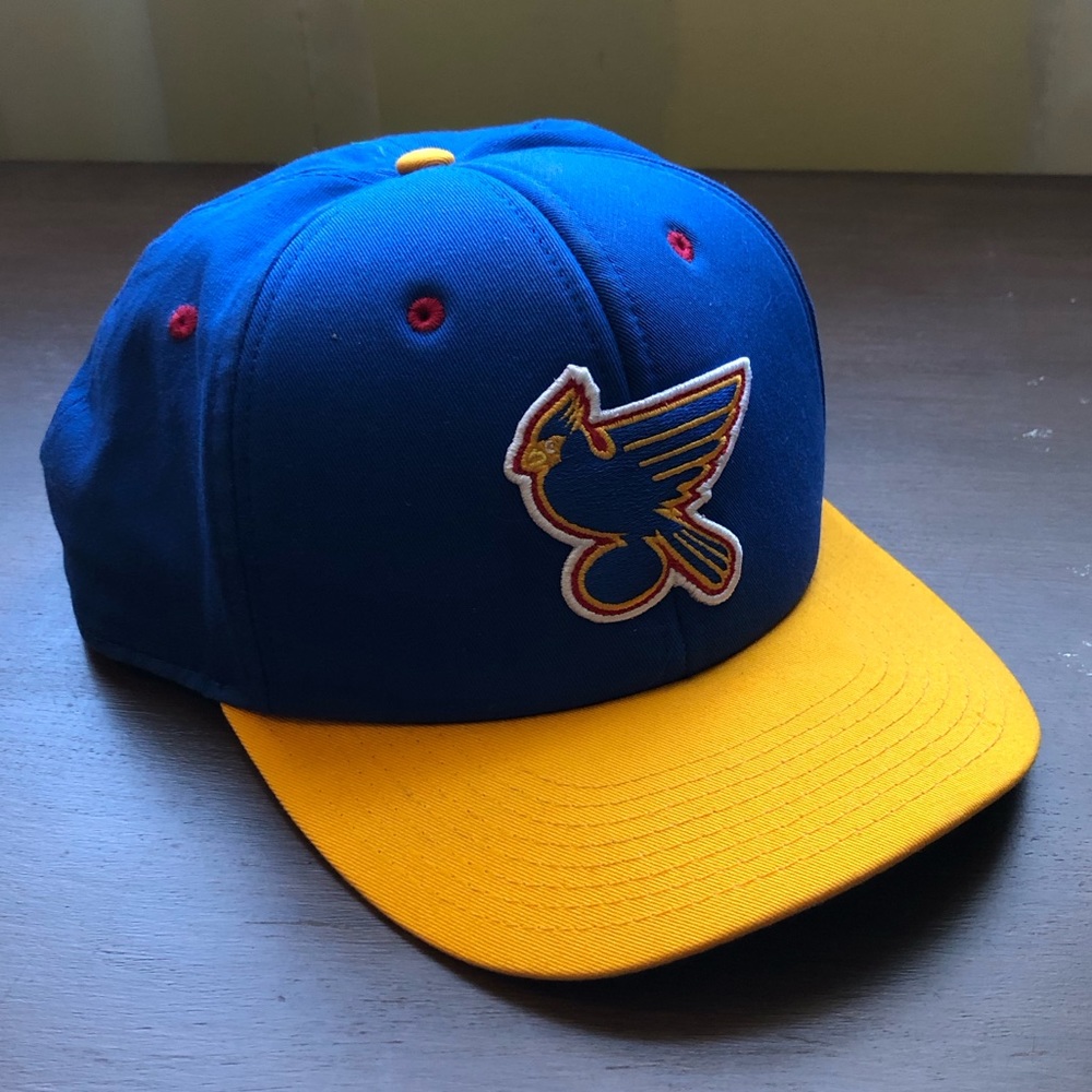 The Poser Company St Louis Cardinals/Blues mashup snapback cap.